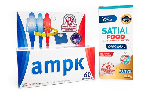 Combo P/ Adelgazar Ampk 60 Comp + Satial Food - Super Oferta