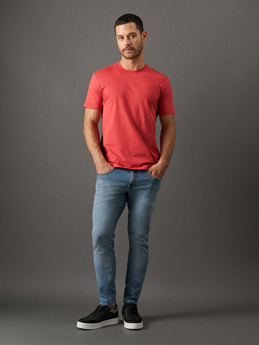Calca Calvin Klein Masculina Super Skinny 5 Pockets Azul