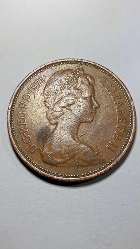 2 New Pence 1971 Reina Elisabeth 