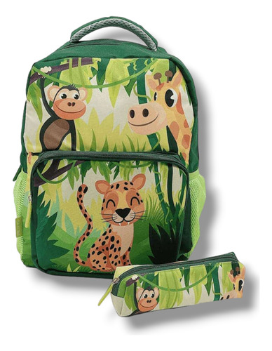 Mochila Escolar Con Cartuchera Infantil Primaria Unicornio