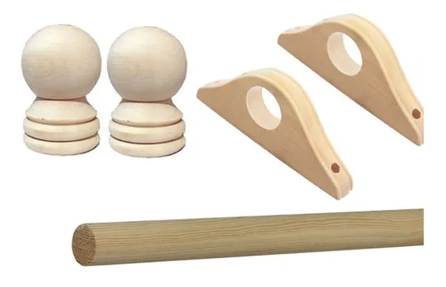 comprar 2,20mt Barrote Palo De Madera 25mm + Soportes + Punteros