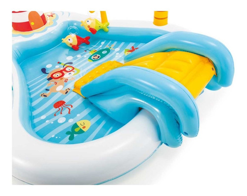 Juego Alberca Inflable Pesca Pez Tobogan Playcenter Intex