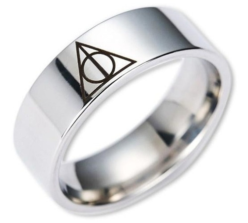 Anillo Harry Potter Reliquias De La Muerte Plateado De Acero