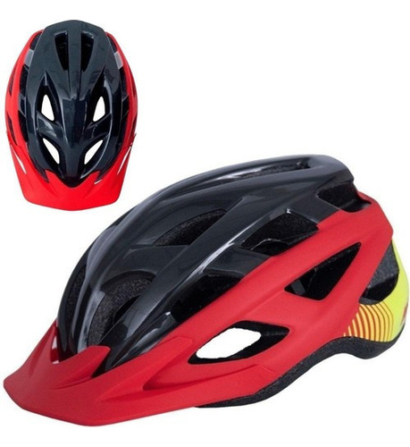 Capacete Asw Fun Mtb Cor Vermelho Tamanho P/M