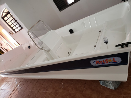 Barco Bote Lancha Fibra 5,60 Console Artsol 40 Anos Fabrica