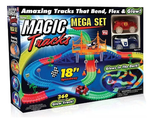 Pista De Carros De Carreras Magic Tracks Con Luces 18 Pies