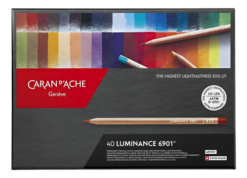 Lápis De Cor Caran D'ache Luminance 40 Cores
