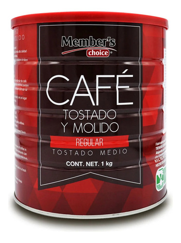 Café Tostado Molido Regular Member's Choice 1 Kg