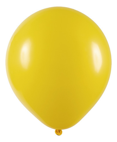 Balão Redondo Profissional Liso - Cores - 8  Buffet - 50 Un. Cor Amarelo