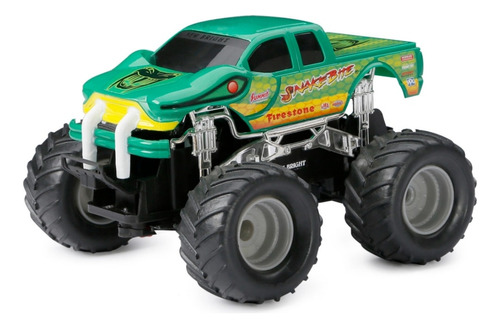 Vehículo Rc Monster Trucks New Bright Color Verde