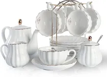 Comprar Juegos De Vajillas Para El Té Sweejar, De Porcelana, Para 6 