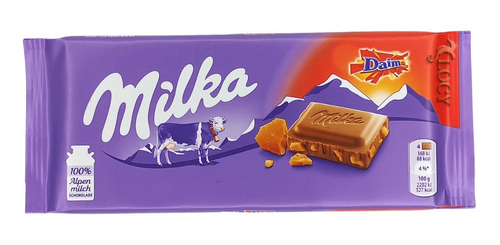 Chocolate Ao Leite Milka Daim 100g Importado