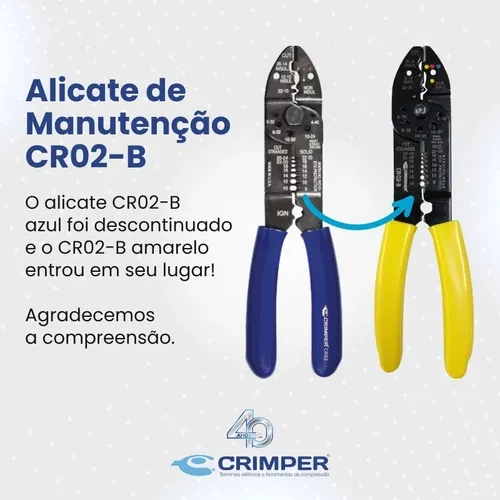 Km02 Terminais E Conectores El tricos Alicate Cr02 b