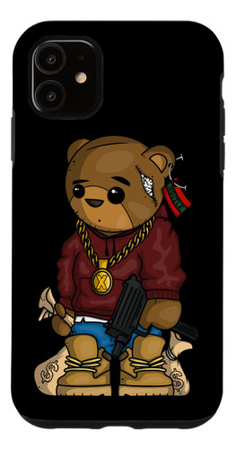 iPhone 11 Hip Hop Teddy Bear Con Pistola O B08h6xtrcg_300324