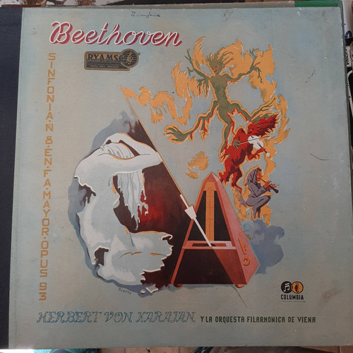 Portada Pasta Herbert Von Karajan Beethoven Sinfonia 8 Pp0