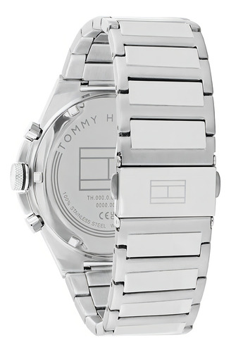 Relógio masculino Tommy Hilfiger Dexter 1792088 Cor da malha: prata, moldura, cor de fundo prateada, cor de fundo verde