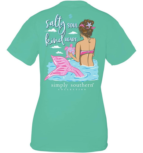 Camiseta De Manga Corta Simply Southern Salty Soul, Kind Hea