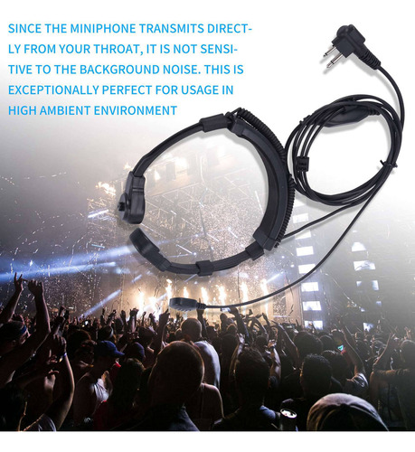 Mox Auriculares Throat Mic MiniPhone Covert Acoustic Tube F
