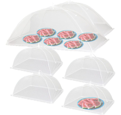 Mosquitero P/alimentos, Catering, Fiestas, Camping- 6 Pcs.