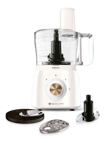 Procesadora Philips 600w 1,3lts 2 Velocidades Hr7615/00 Blan
