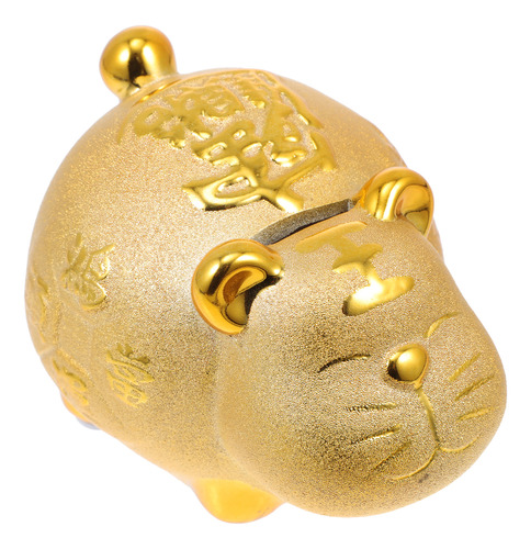 Piggy Bank De Escritorio Lucky Tiger De Golden Money Bank