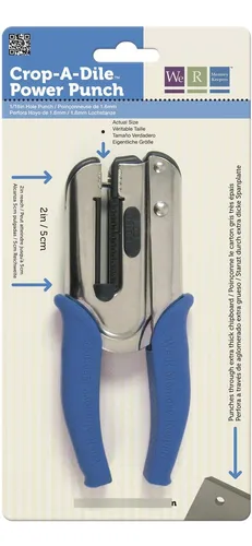 Crop-a-dile Power Punch Azul Para Agujeros De 1/16 Pulgadas