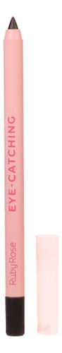 Lápis De Olho Eye Catching Ruby Rose Matte Preto Linha Rosa