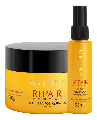 Kit Mascara E Oleo Pos Quimica Aneethun Linha Repair System