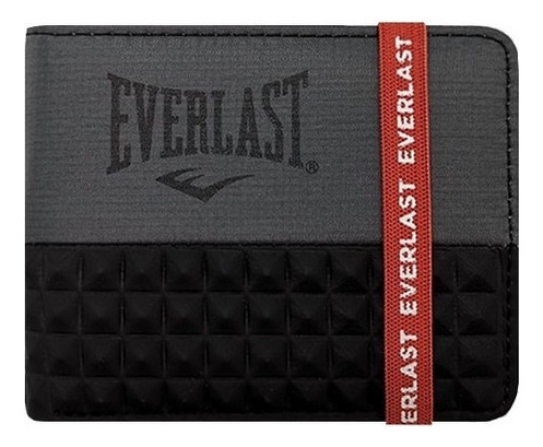 Billetera Cuero Pu Hombre Tarjetero Everlast Urbana Elástico