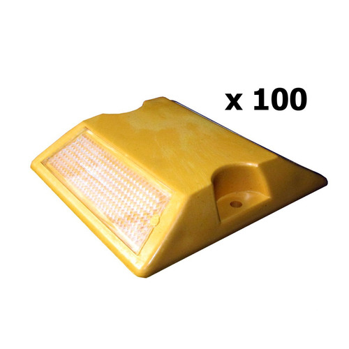 Kit X 100 Tachas Vial Reductor Velocidad Reflectivas 5tn