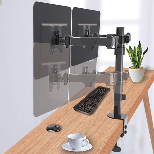 Soporte Doble Monitor Televisor Escritorio Brazo 17-27 3-6kg