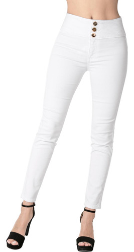 Jeans Moda Skinny Mujer Blanco Fergino 52904618
