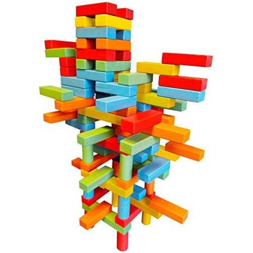 Ladrillos De Madera 45 Bloques De Construcción Magnét...