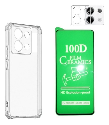 Estuche Para Redmi Note 13 Pro/+ +vidrio Cerámico+vidrio Cam