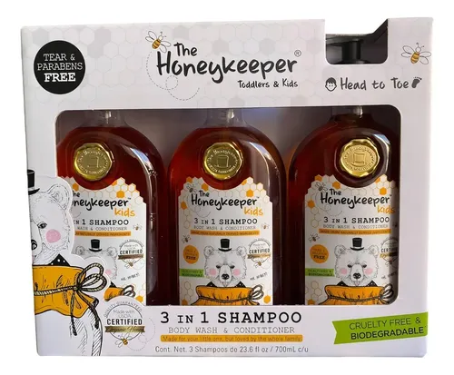 Shampoo The Honey Keeper 3 En 1 Pack 3 Unidades 700 ML C/U