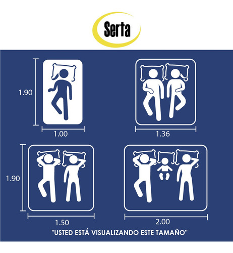 Colchón Individual Serta Pocket Sheep Colchoneta Foam + Box