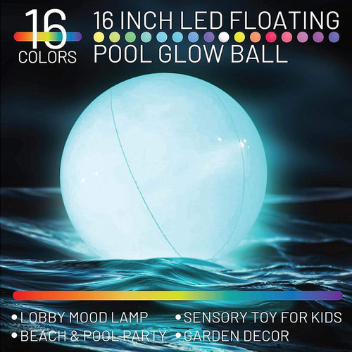Luz Esférica Solar Led Para Piscina, Control Remoto, Jardín,