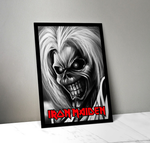 Cuadro Iron Maiden 02 Madera & Vidrio (35x47)