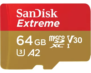 Sandisk 64gb Extreme Uhs-i Microsdxc A2/uhs-i/v30/u3 Sdsqxa2