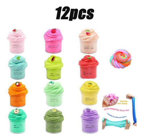 Pelota De Espuma Colorida De Plastilina Para Niños 12pcs