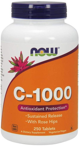 Now Foods Vitamina C-1000 Proteccion Antioxidante 250 Tab