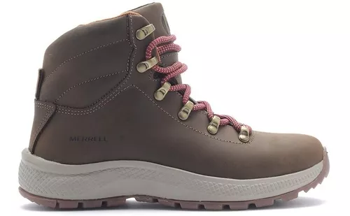 Botas Trekking Mujer Merrell Chalten Borcego Cuero Natural