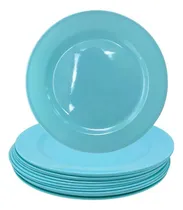 Comprar Conjunto 12pratos Melamina 20cm Azul Confeitaria Doce Buffet