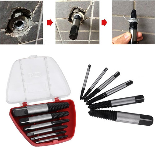 Juego Set Brocas Extractor De Tornillos Colas Chancho 6pcs