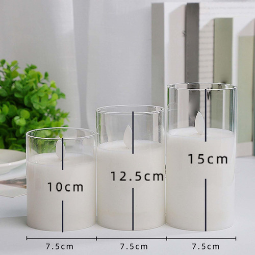 Velas Sin Llama Parpadeantes De 3 Piezas, Votiva Para Claro