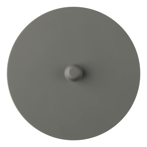 Tapa Circular De Silicona Sello Succion Reusable 10 Cm Gris