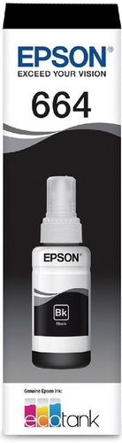 Imagem 2 de 5 de Refil De Tinta Epson Original T664120 Preto L110 L120 L200 L220 L300 L310 L355 L365 L375 L395 L396 L475 L495 L555 L1300