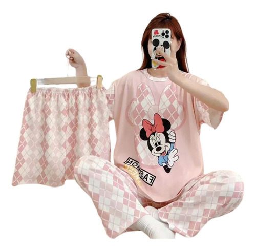 Pijama Winnie Pooh Mimi Mickey  Personaje 3 Piezas Set