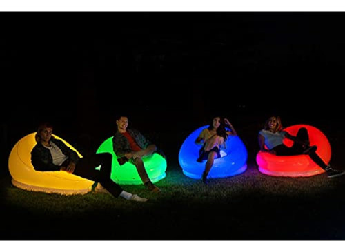Silla Inflable Led Iluminada Air Candy, Impermeable En Inter