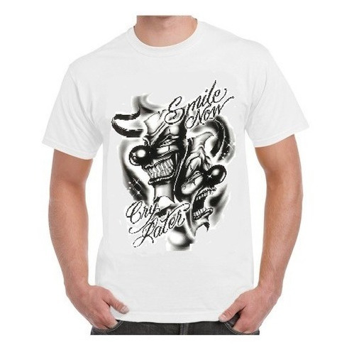 Playera Smile Now Cry Later Chicano Rap Cholo 